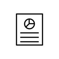 pie chart icon line style vector
