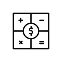 Calculator Business Analytics line style vector