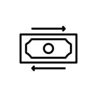 cash flow icon line style vector