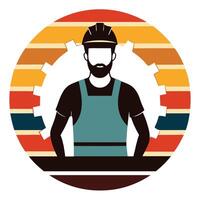 Labour day vintage Tshirt design vector