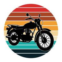 Motor bike on retro vintage style Tshirt design vector