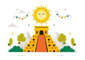 Art of Inti Raymi, the Inca Festival of the Sun Held Annually on June 24 vector
