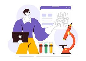 Art of Forensics Technology Featuring Fingerprint Security and Data Access vector