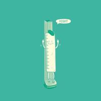 A Ruler Measuring Its Own Height vector