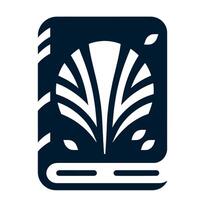 A book with a leaf on it, with a white background vector