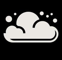 A white cloud with bubbles on it vector