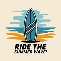 Ride the Summer Wave vector
