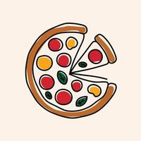 Abstract Toppings Pizza vector