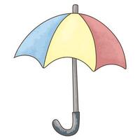 Simple umbrella with pastel colors vector