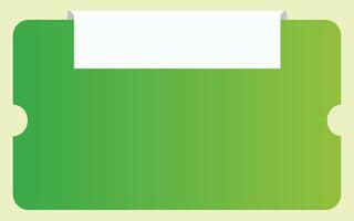Horizontal Green Gradient Label with White Rectangle for Sale on Light Green Background vector
