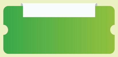 Long Horizontal Green Gradient Label with White Rectangle for Sale on Light Green Background vector