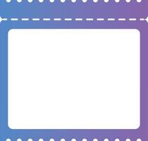 Square Blue Purple Gradient Voucher with White Rectangle Rounded vector