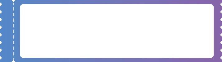 Long Horizontal Blue Purple Gradient Voucher with White Rectangle Rounded vector