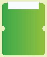 Vertical Green Gradient Label with White Rectangle for Sale on Light Green Background vector