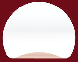 White Circle Peel Sticker for Year End Sale on Red Gradient Background vector
