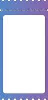 Vertical Blue Purple Gradient Voucher with White Rectangle Rounded vector