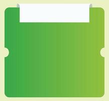 Square Green Gradient Label with White Rectangle for Sale on Light Green Background vector