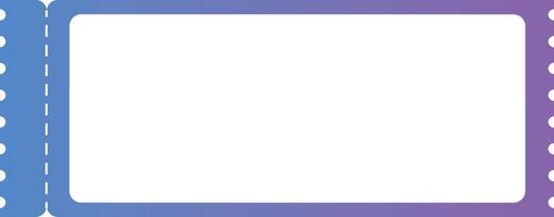 Horizontal Blue Purple Gradient Voucher with White Rectangle Rounded vector