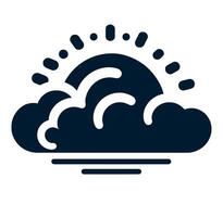 A cloud with sun in the background vector