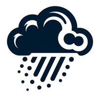A black and white icon of a cloud. vector