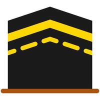 kaaba icon in flat style vector