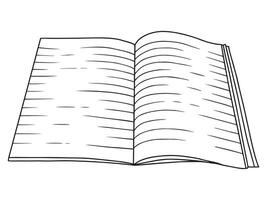Open Book Line Art vector
