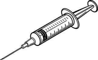 The Art of Injection Syringe in Focus vector