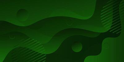 Dark green wave background with simple shapes. Simple green wave design. eps10 vector