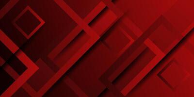 Abstract red square lines overlapping 3D background. Trendy shape pattern combination. Eps10 vector
