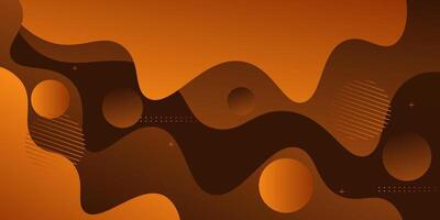 Abstract wave fluid orange background. Colorful background with wave pattern. vector