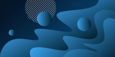 Realistic abstract blue background with 3d circle style and elegant wave shape texture. Eps10 vector