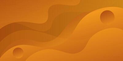 Dark orange geometric business banner design. Creative banner design with wave shape. Simple horizontal banner. Eps10 vector