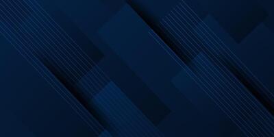 Abstract 3D dark blue diagonal geometric background. Overlapping square shapes with line pattern vector