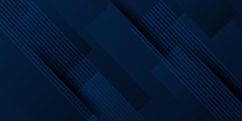 Abstract 3D dark blue diagonal geometric background. Overlapping square shapes with line pattern