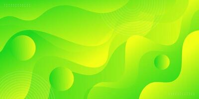 Green geometric business banner design. Creative banner design with wave shape and line background for template. Simple horizontal banner. Eps10 vector