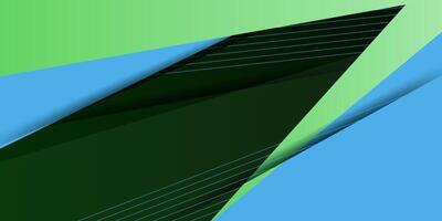 Abstract dark green overlapping background template with green and blue triangle paper cut pattern. Dark green background with shadow design. Eps10 vector