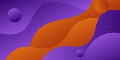 Abstract 3D background wave art design with purple and orange combination for design. Eps10 vector