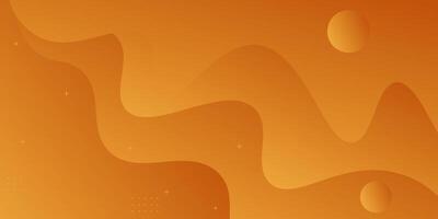 Orange dynamic abstract background with simple wave design. Creative gradient background. Smart 3D cover design for business design. vector