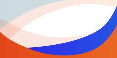Blue and orange geometric business banner design. Creative banner design with wave shape. Simple design on white horizontal banner. Eps10 vector