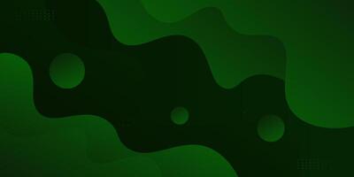 Abstract green 3D background. Wave shape with simple pattern. Modern background design. Eps10 vector