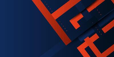 Abstract colorful overlapping background in modern dark blue and orange with stripes. Eps10 vector