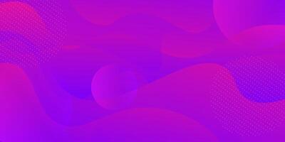 Modern abstract banner in purple and pink with geometric waves and circles. Purple and pink abstract background. vector