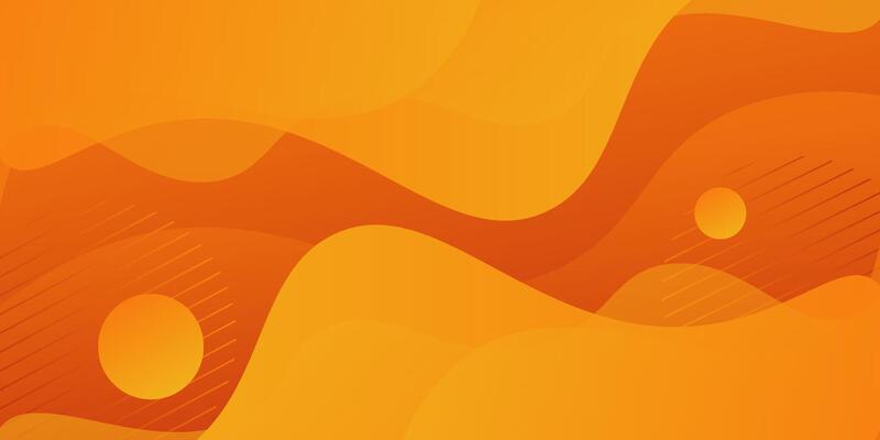 Orange geometric business banner design. Creative banner design with wave shape as template. Simple horizontal banner. Eps10