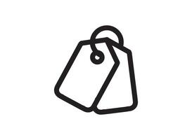 Set icon of an Black Friday Outline Price Tag vector