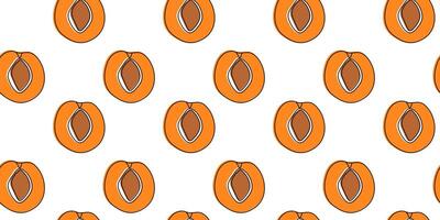 Orange apricot pattern design for fabric or wallpaper applications featuring vibrant colors vector