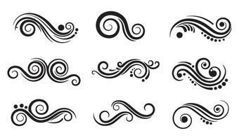 Intriguing Body Tribal Tattoo Art Swill Ornament Featuring Ornamental Calligraphic Retro Patterns and Timeless Decorative Abstract Waves vector