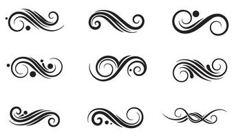 Ornate Body Tribal Tattoo Art Swill Ornament Featuring Timeless Scroll Waves and Vintage Calligraphic Retro Patterns for Elegant Ink vector