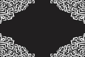 Elegant swirling designs or geometric Islamic patterns in black vector