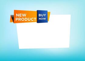 Text with stylist and colorful element related to New Product, promotional tag label design for advertisement vector