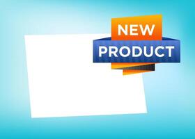 New Product text with stylist and colorful element, promotional tag label design for advertisement vector